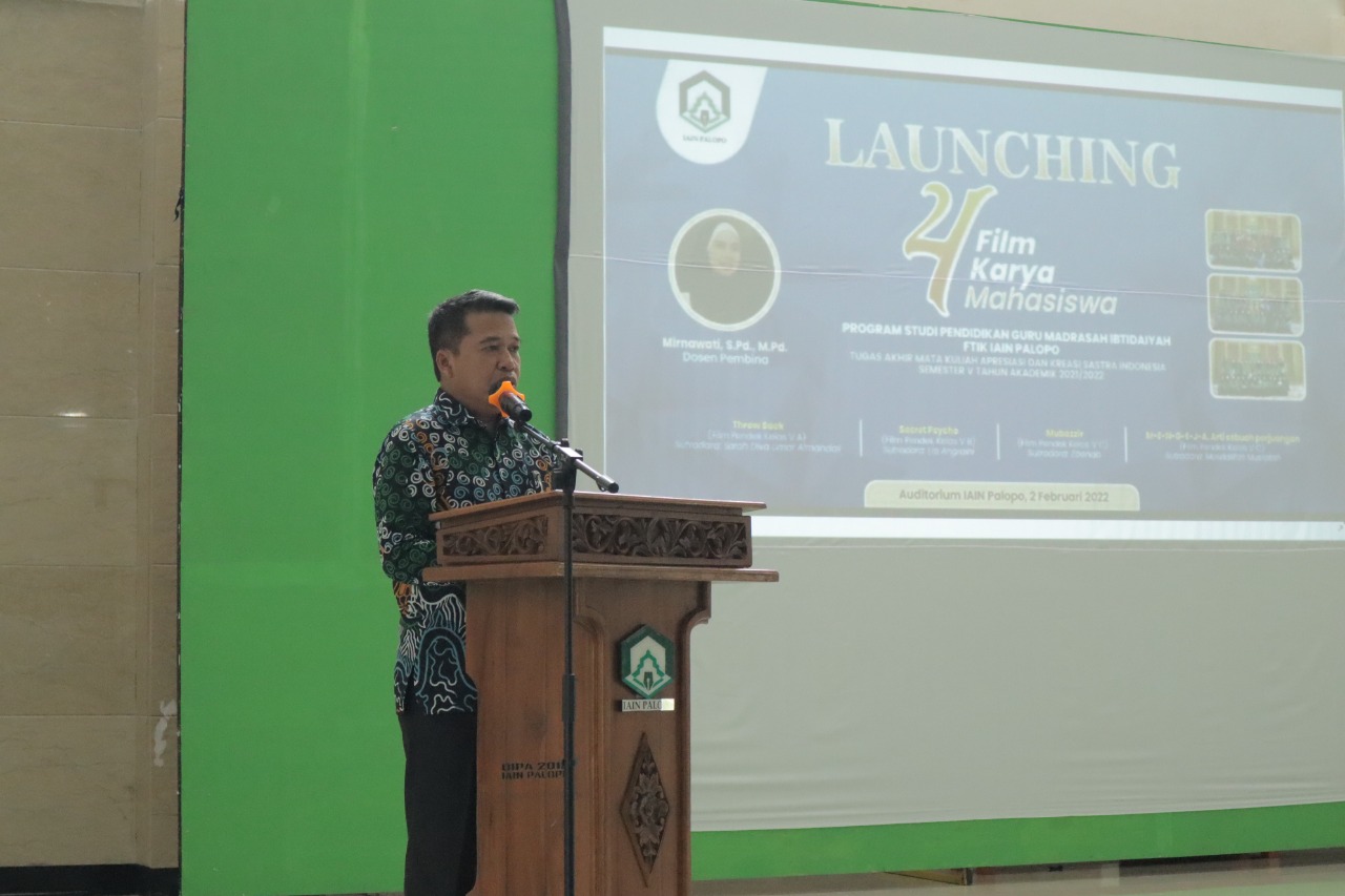 Rektor IAIN Palopo Launching 4 Film Pendek Mahasiswa PGMI