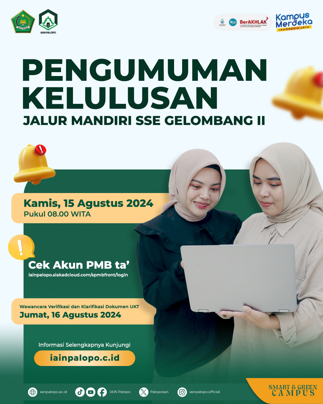 Pengumuman Kelulusan Jalur Mandiri SSE Gelombang II